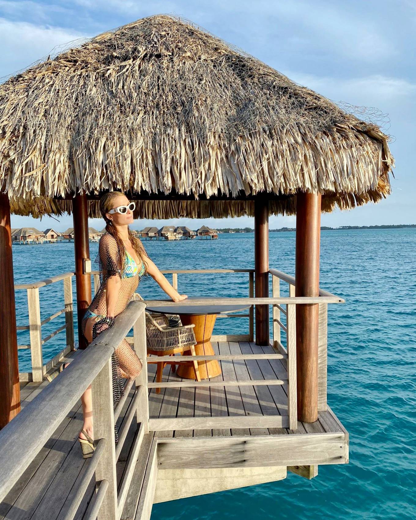 Paris Hilton On holiday in Bora Bora